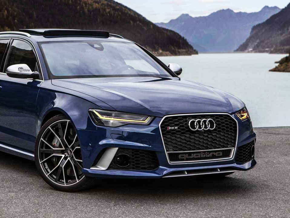 Audi A6 LIFT C7 2015-2018 Front Grill, Honeycomb Grill, RS6 Chrome Quattro Style